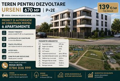 Teren intravilan de 670 mp, în Moșnița Nouă - 2