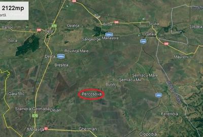 Comision 0% - Percosova, teren intravilan 2.122mp, front stradal 17.70ml - 4