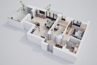 Apartament 2 camere, cartier privat si modern cu incalzire in pardoseala - 2