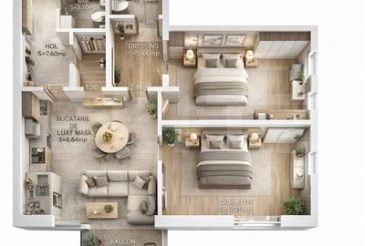 Apartament cu 2 camere în Calea Moldovei - 4