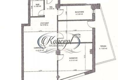 Apartament cu 3 camere semidecomandat în Semicentral - 2