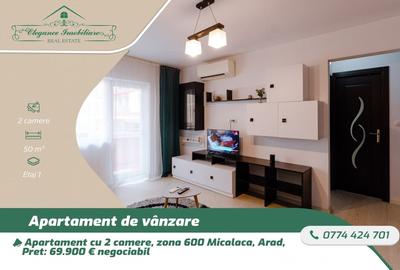 Apartament cu 2 camere semidecomandat, mobilat în Micălaca - 1