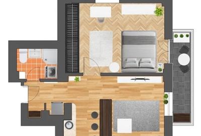 Apartament 2 camere | Centrala de imobil | Universitate-Batistei - 16