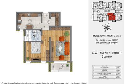 Orizont Residence Sânpetru , Apartament 2 camere-54.73 mp, Sanpetru - 6
