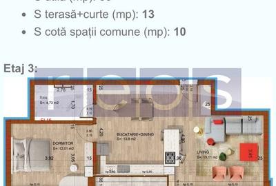 | APARTAMENT 2 CAMERE-63 MP UTILI | ZONA DOMENII-BLOC 2023 | - 15
