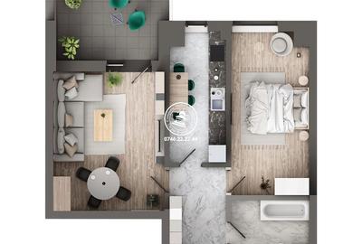 Apartament cu 2 camere în Galata - 1
