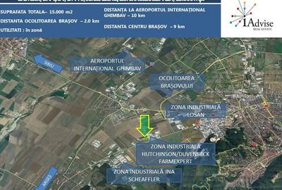 Teren de 15400 mp ideal constructii industriale sau logistice - 1