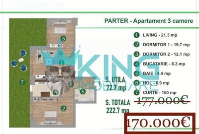 Apartament cu 3 camere decomandat în Andronache