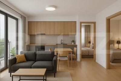 Apartament 3 camere, bloc nou, 63.4 mp, zona-Centru