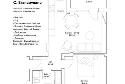 Apartament cu 2 camere în Progresul - 6