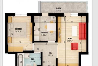 Apartament cu 2 camere în Alexandriei - 6