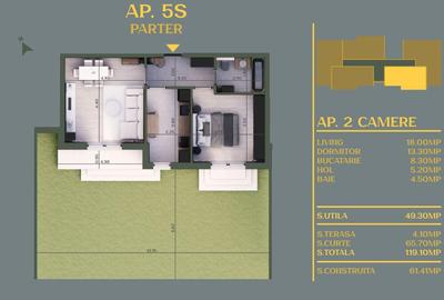 Apartament 3 camere cu Gradina - 3