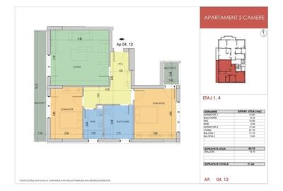 Apartament 3 Camere Decomandat 97.6Mp Bloc Nou Grand Arena - 9