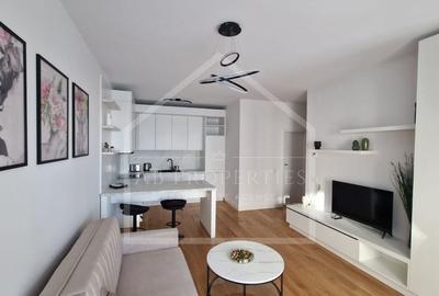 Apartament cu 2 camere semidecomandat, mobilat în Pipera