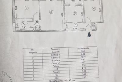 Apartament cu 3 camere semidecomandat, mobilat în Central - 16