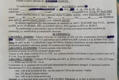 Teren de 840 mp, în Central