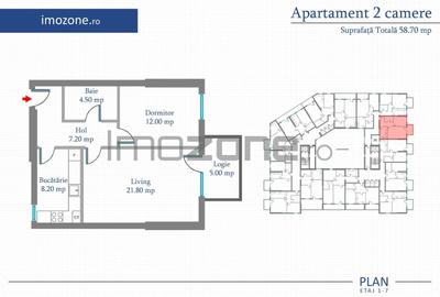 Apartament cu 3 camere decomandat în Păcii - 14