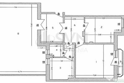 Apartament cu 3 camere semidecomandat în 1 Mai