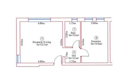 Apartament cu 2 camere decomandat, mobilat în Giroc - 3