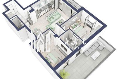 Apartament cu 3 camere în Turnișor