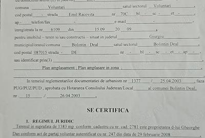 Teren de 1383 mp, în Bolintin-Deal - 1