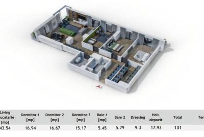 Apartament cu 4 camere în Central