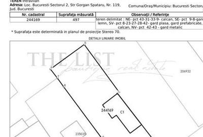 Teren Construcții intravilan de 497 mp, în Colentina