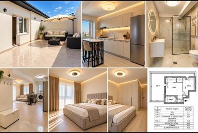 Apartament cu 2 camere semidecomandat în Central