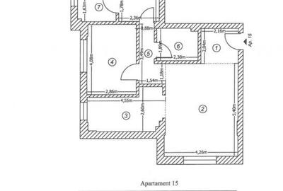 Apartament cu 3 camere semidecomandat în Central - 2