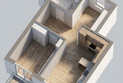 Apartament cu 2 camere semidecomandat în Florești