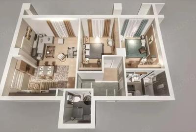 Apartament de vanzare, cu 3 camere, 69 mp, zona Ansamblul Vest Residence - 5