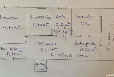 Apartament cu 3 camere decomandat în Central - 1