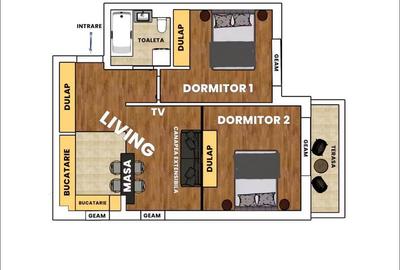 Apartament cu 2 camere în Tractorul - 10