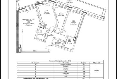 Apartament cu 4 camere, 93,1 mp, Ansamblu Rezidential, Zorilor - 9
