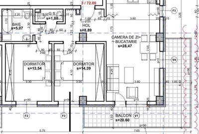 Apartament de 3 camere, 72mp utili, terasa 20mp, Zona Andrei Muresanu - 3