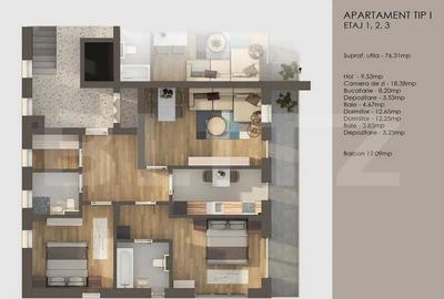 Apartament 3 camere, finisaje premium , Tractorul - 4