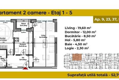 Apartament 2 Camere Sector 4 Zona Grand Arena 52.7Mp - 6