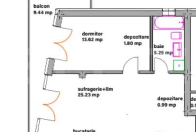 Apartament cu 2 camere decomandat în Central - 3