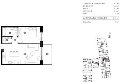 Apartament cu 2 camere semidecomandat în Semicentral - 2