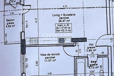 Apartament cu 2 camere semidecomandat în Florești - 13