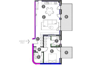 Apartament cu 2 camere decomandat în Sisești - 14
