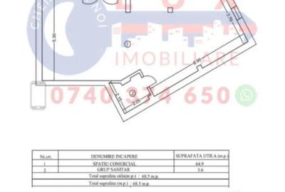 Spațiu comercial, de 69 mp, în Central - 4