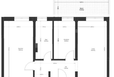 Apartament cu 2 camere în Ghirodei