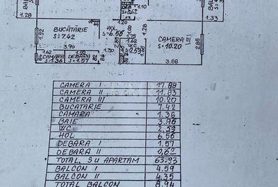 Apartament cu 3 camere decomandat în Plopilor - 2