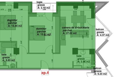Apartament de vanzare, 3 camere, 83.73mpc, etaj 1, comision 0% - 2