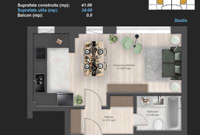 Garsoniera Metrou Pacii Militari | Finalizare Rapida | AC Inclus - 2