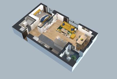 Studio 60 mp cu terasa generoasa -  disponibilitate imediata - Comision 0 - 10