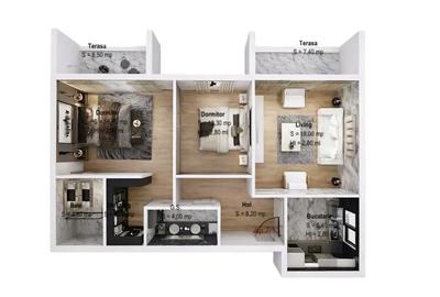 Apartament cu 3 camere decomandat în Titan - 2