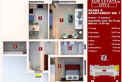 Apartament cu 2 camere decomandat în Sânpetru - 6