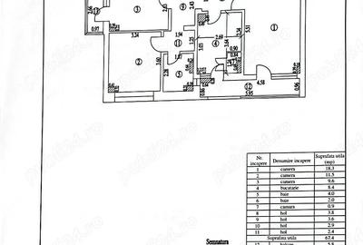 Apartament cu 3 camere decomandat în Central
